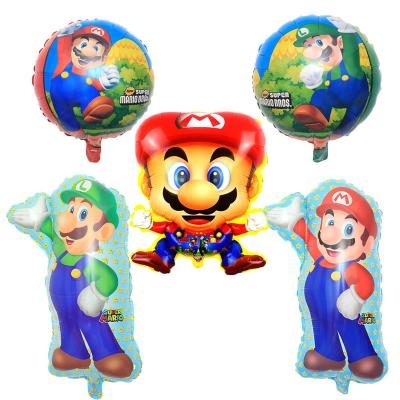 China Gift Toy Super Mary Balloon Game Cartoon Balloon Mario Birthday Party Decoration Alien Balloon for sale