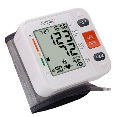 China Digital blood pressure check blood pressure monitor with automatic wrist cuff that shows blood pressure, pulse rate and irregular heartbeat for sale