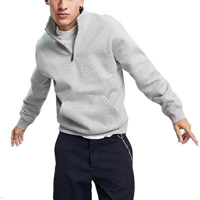 China Men's Anti-Wrinkle TMW Men's Pullover Polyester Long Sleeve Loose Contton Men's Plain Oversized Pullover Half Zipper Pullover Sweatshirt for sale