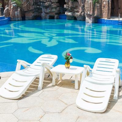 China Wholesale Outdoor Lounge Furniture Beach Hotel Plastic Easy-carry Pool Chair for sale