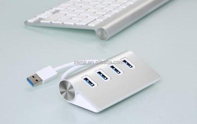 China 4-Port USB 3.0 Hub Aluminum Multi-port USB 3.0 Portable USB 3.0 Desktop Hub for sale