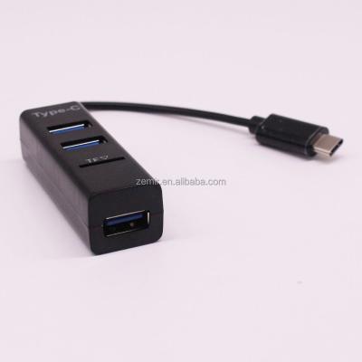 China USB 3.1 USB C C 2.0 Port 3 Hub With TF Combo EHB-126 Card Reader for sale