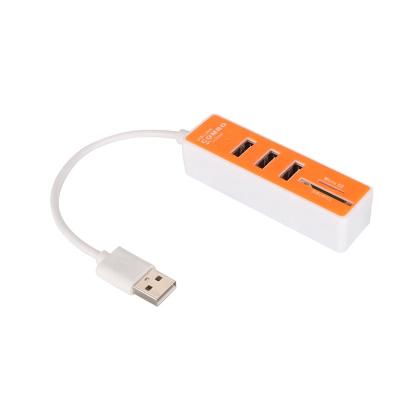 China USB 2.0 Port 3 Hub With SD MMC TF Combo EHB-124 Card Reader for sale