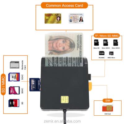 China ABS Smart Card Reader Support SD TF SIM for sale