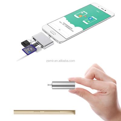 China Type C USB3.1 OTG HUB Adapter with SD/TF Card Reader for Android Mobile Phones and Macbook ECR-030 for sale