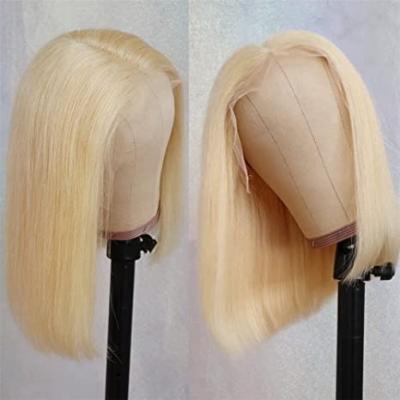 China Good Reputation Straight 8 - 30 Color 14 Brazilian Black Blonde 16 Inch Lace Front Bob Wig Silky Straight Hair for sale