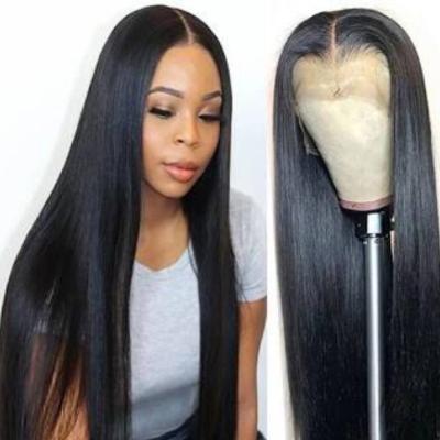 China Hayo Silky Straight Long Lasting Wide Wave 100% Brazilian Human Hair 30 Inches Single Donor Natural Black 8 Lace Wigs - for sale