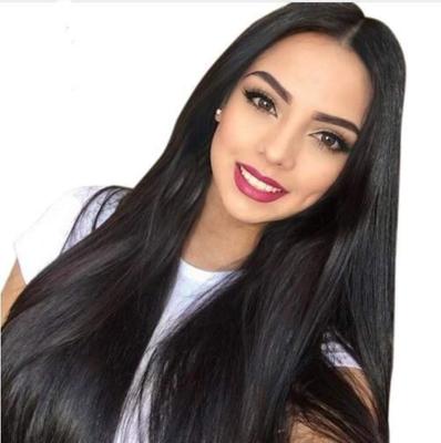 China Hayo Transparent Glueless Can Be Bleached Straight Knots Straight Hair Lace Front Human Hair Wig for sale