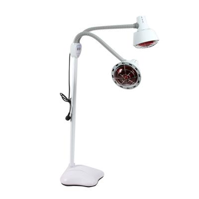 China Newest High Power Adjustable Dual Heads Physiotherapy Acupuncture 250w Red Light Infrared Lamp for sale