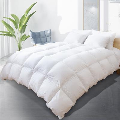 China High Quality Home Made Egyptian Cotton 100% White Goose Bedding Down Comforter Inset Blanket Cover Set for sale