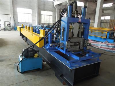 China Heat Treatment CZ Purlin Roll Forming Machine With Hydraulic Punching For PEB for sale