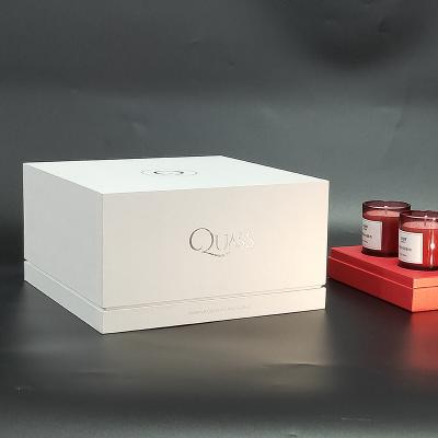 China Recycled Materials Custom Designed Luxury Big Square Candle Jar Packaging Box for sale