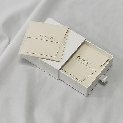 China White Hard Paper Coated Cardboard Jewelery Box With Custom Logo Ring Paper Luxury Small White Pocket Jewelery Box for sale