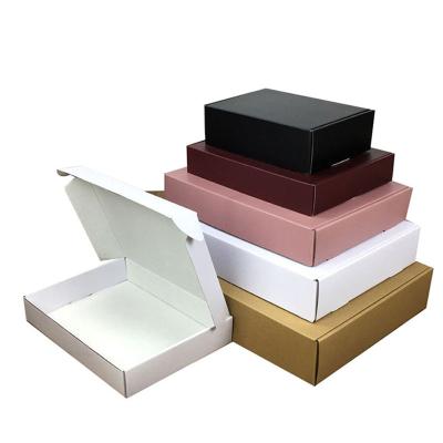 China Recycled Shipping Clothing Shipping Materials Box Pink Mobile Gift T-shirt Recycled Clothing Packaging Box For Garment for sale