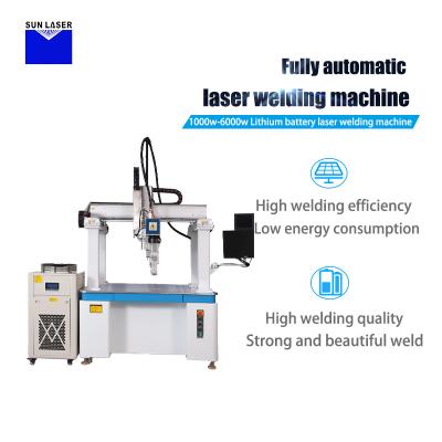 China 4-Axis Continuous Fiber Laser Welding Machine 6000W With Chiller For Lithium Battery Module Group for sale