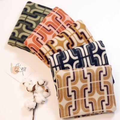 China Fashionable Hot Unique Women's Big Designer Cashmere Scarf Outdoor Color Cashmere Shawl Irregular Printing Scarf For Women for sale