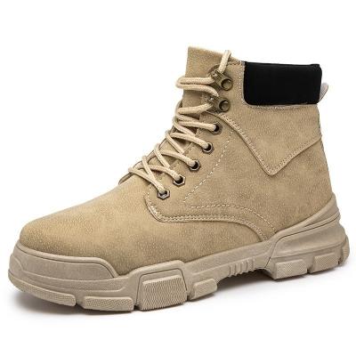 China Fashion Steel Toe Popular Men's Toe Winter Short Boots PU Rubber Leather Upper Unique Male Outdoor Boots for sale