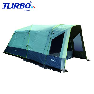 China Extended Type Adventure 300 - Automatic Tent 8 People Family Tent With Lounge Blackout for sale