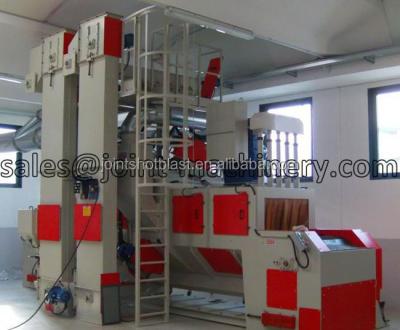 China Critical Cleaning / Residue Free Automatic Type Shot Blast Wire Mesh Conveyor Abrasive Cleaning Machine With High Efficiency for sale