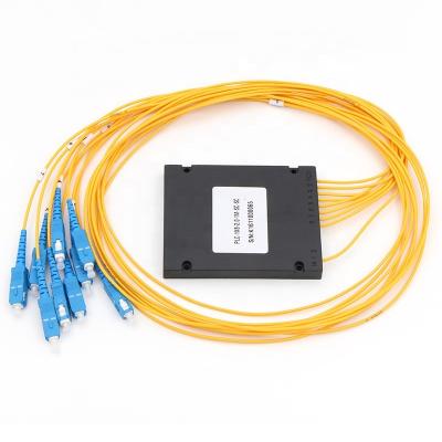 China FTTH 1*8 ABS Box PLC Spltter With LC/SC Connector for sale