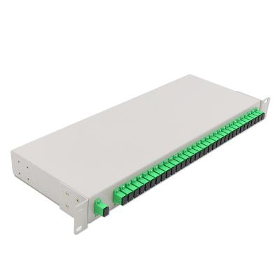 China FTTH Fiber Optic Rack Mount PLC Splitter 2x4,2x8,2x16,2x32 Multi Type Up To 2 x 32 for sale