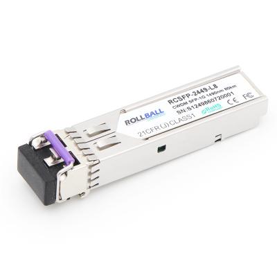 China 1.25G CWDM SFP 80km 1490nm SMF LC Transceiver Dual DDMI Modules RCSFP-2449-L8D for sale