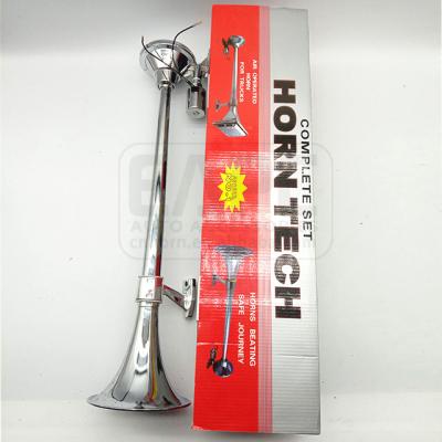 China Long Life Truck Air Horn TZ-320 640MM Mouth 24V Horn Technology Full Set Chrome Plated Round Pneumatic Horn for sale