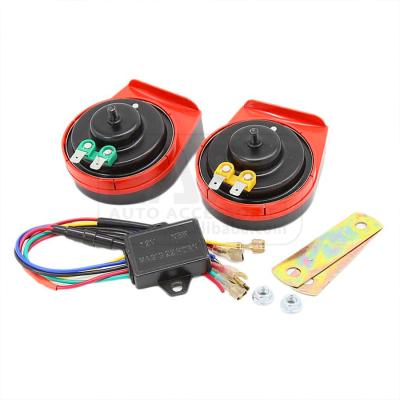 China Loud Motorcycle Klaxon Musical Horn Car D006-1 12V Snail Plastic Electronic Horn 115dB Horn for sale