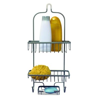 China Durable Bathroom Wire Metal Bathroom Moden Hanging Rack Shelf Organizer Heavyweight Shower Caddy for sale