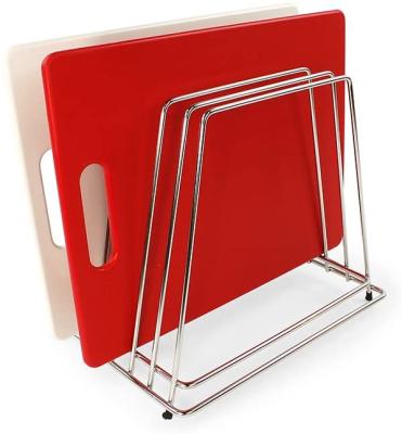 China Sustainable Stainless Steel Metal Wire Chopper Rack Commercial Cutting Board Rack for sale