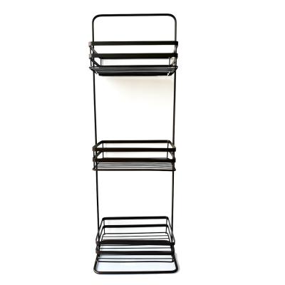 China Viable Bathroom Kitchen Accessories Storage Organizer 3 Tier Rack Metal BasketStorage Rack Shelf for sale