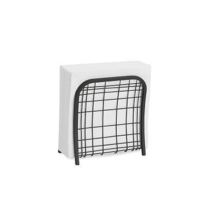 China Classic Metal Wire Table Tissue Storage Rack Standing Paper Towel Rack For Home Decor for sale