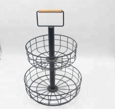 China Sustainable Kitchen Storage Wire Iron Basket for sale