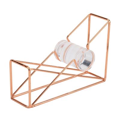 China Home Office Classic Accessories Desktop Metal Decor Rack Metal Holder Copper Wire Strip Dispenser for sale