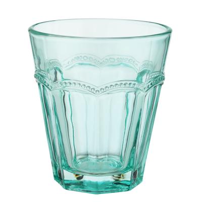 China Wholesale Cheap Light Green Textured Hotel Drinking Shot Glass for sale