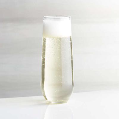 China Crystal Glasses Stemless Champagne Flutes custom made CLASSIC for outdoor home party picnic restaurant hotel wedding for sale