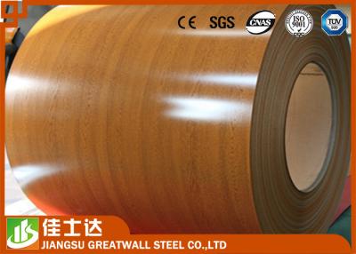 China Ral 0.34mm Wooden Color Coated Aluzinc Galvalume Zincalume Steel Coil / Sheet G550 for sale