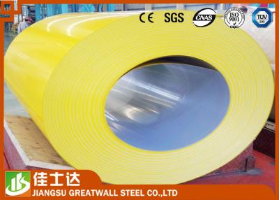 China Yellow / Light Gray Color Steel Coil For Warehouse , SGCC DX51D JIS S350 JD+Z for sale