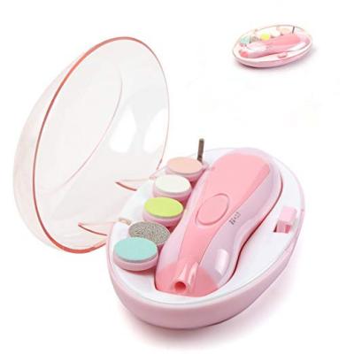 China Baby Nail Trim Grooming Polish Cleaning Kit for Adults Baby Toddler Trims Nails with Tip Toe 6 Grinding Heads and Electric LED Light Baby Nail Trimmer for sale