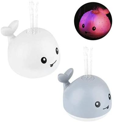 China Water Spray Toy Whale Bath Toy Light with Colorful LED Lights Automatic Water Sprinkler for Kids Toddler Water Spray Whale Bath Toy for sale