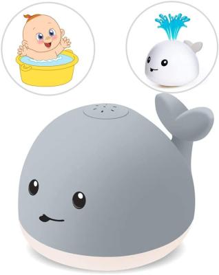 China Water Spraying Baby Tub Whale Bath Toys Colorful Sprinkler Induction Sprinkler Vinyl Whale Bath Toy Water Shower Toys Plastic for sale