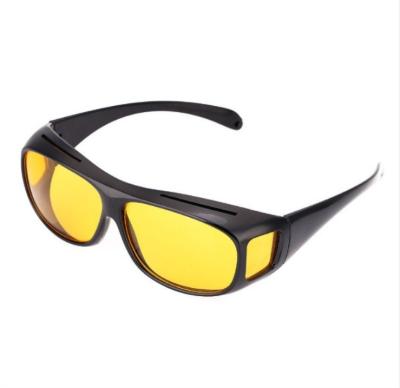 China Resin Night Driving Glasses UV400 Anti-Glare Drivers Fit Over Day Night Vision Glasses for sale