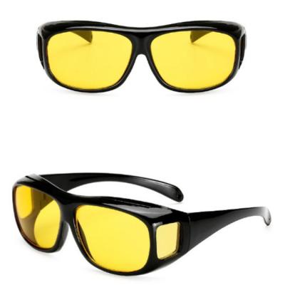 China Cheap unisex Yellow Lens HD night vision motor glasses car driver resin wholesale night vision glasses for driving for sale