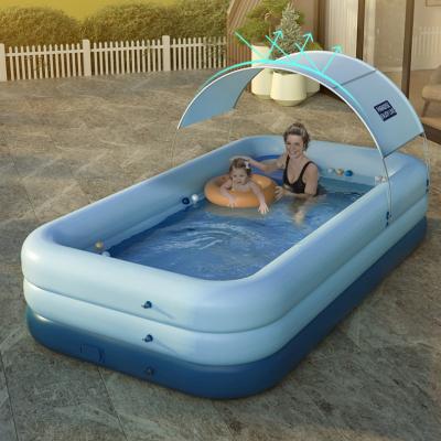 China Automatic Soft Cotton-Padded Inflatable Swimming Pool Wholesale Family Bottom Swimming Pool for sale