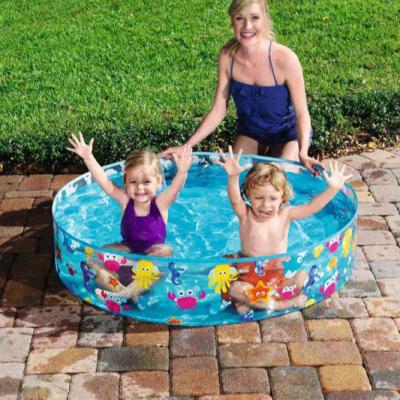 China 2021 Summer Plastic Fashion Above Earth Outdoor Foldable Plastic Kids Round Swim Bath Pool for sale