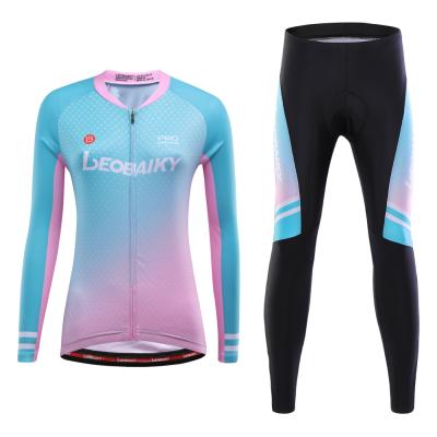 China Hot Selling Breathable Cycling Tank Top Sets Breathable Women Long Sleeve Cycling Clothing Outdoor Sports To Wear Suits for sale