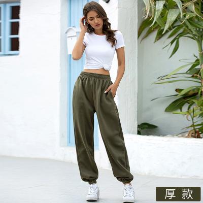 China Wholesale Fashion Women's Cotton Activewear Track Cuff Breathable Sweatpants Crop Casual Jogger Pants With Pockets for sale