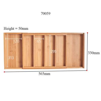 China Wholesale Viable Expandable Drawer Dividers Kitchen Knife Cutlery Drawer Organizer Tray for sale