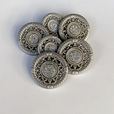 China Sustainable Women's fashion buttons/  New  Crystal Button Accessories Premium Handle  metal handle buttons for sale