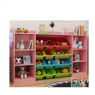 China Kids Toy Storage Organizer Wooden Kindergarten Sustainable Furniture Storage Box Cabinet Sets For Toddler Toy Storage Bins Removable for sale